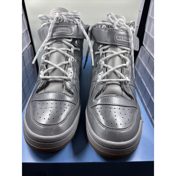 Ivy Park x Adidas Forum Mid Icy Park - Silver Metallic Great Cond GW2858 Mens 12 - Picture 1 of 16